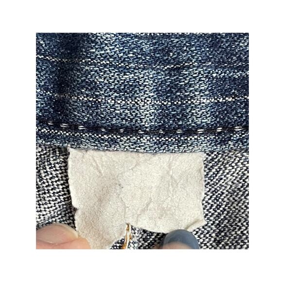 Vintage Shades Pinstripe Tapered Jeans Zip Ankle High Rise 26x27 80s 90s - Picture 9 of 11